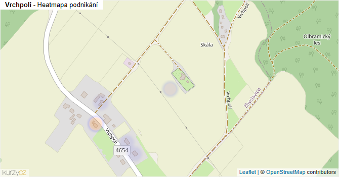 Vrchpolí - mapa podnikání