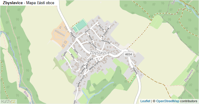 Zbyslavice - mapa části obce