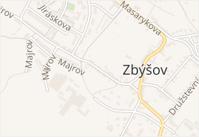 Boženy Němcové v obci Zbýšov - mapa ulice