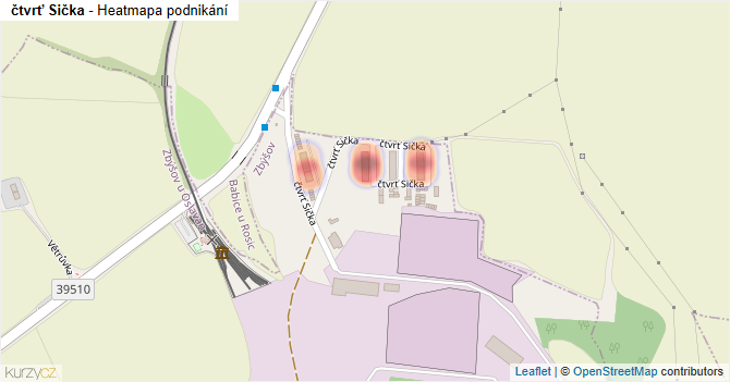 čtvrť Sička - mapa podnikání