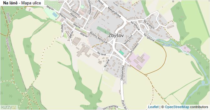 Na láně - mapa ulice