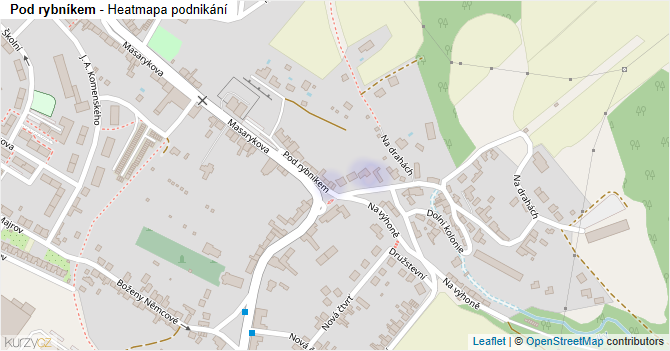 Pod rybníkem - mapa podnikání