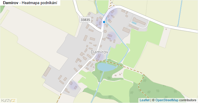 Damírov - mapa podnikání