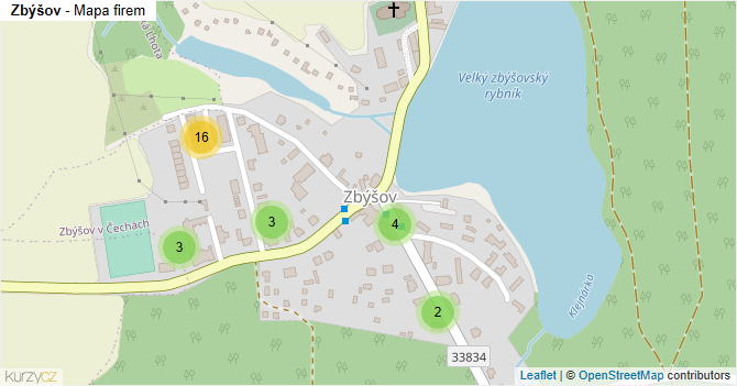 Zbýšov - mapa firem