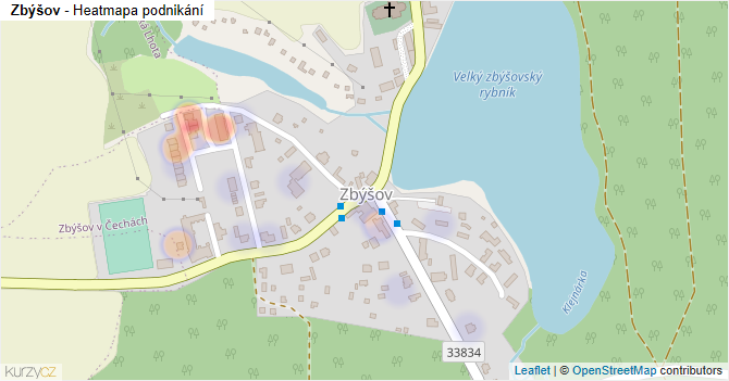 Zbýšov - mapa podnikání