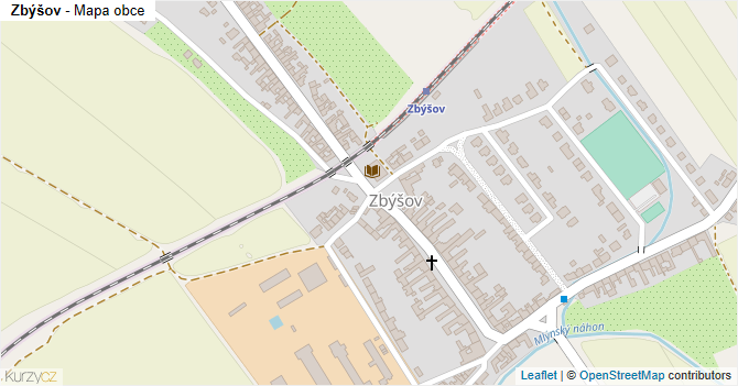 Zbýšov - mapa obce
