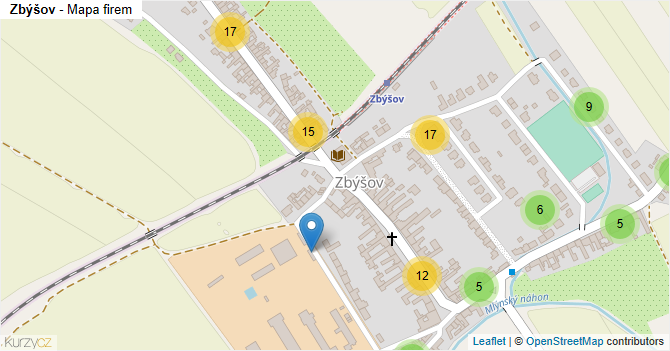 Zbýšov - mapa firem
