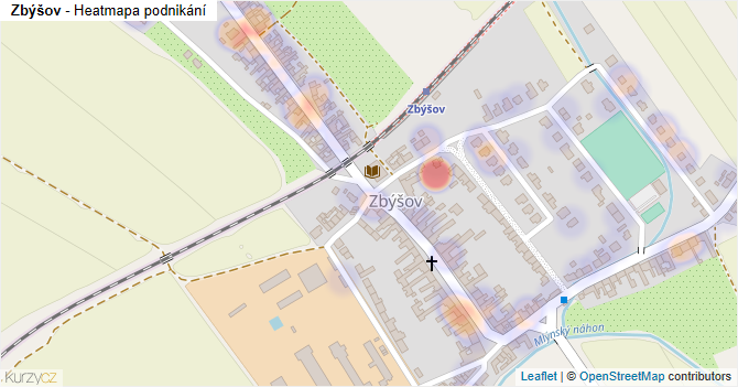 Zbýšov - mapa podnikání