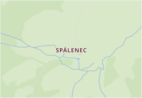 Spálenec v obci Zbytiny - mapa části obce
