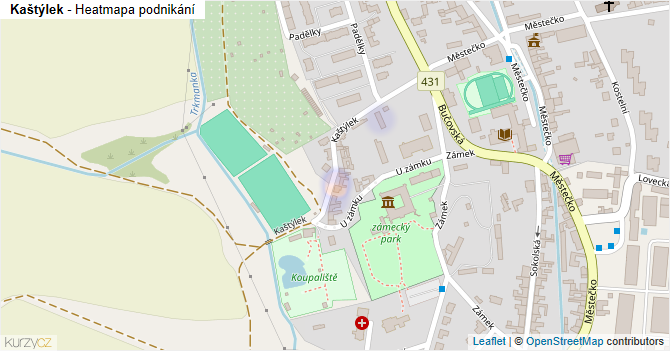 Kaštýlek - mapa podnikání