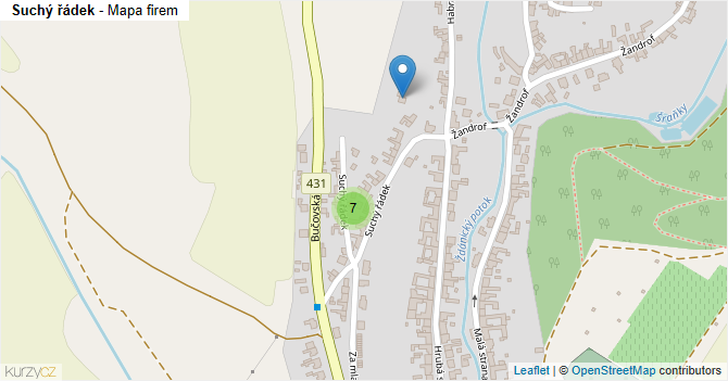 Suchý řádek - mapa firem
