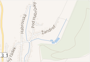 Žandrof v obci Ždánice - mapa ulice