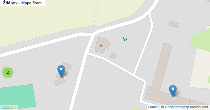Ždánov - mapa firem