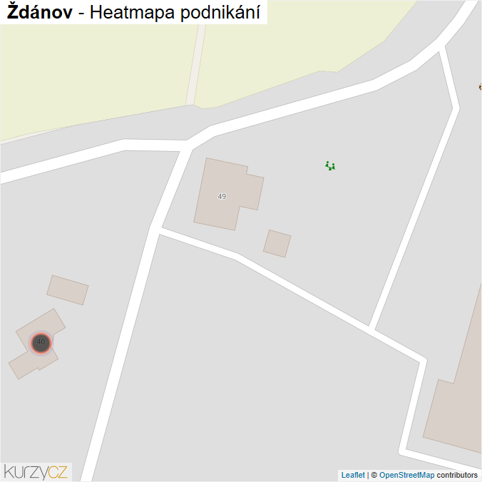 Mapa Ždánov - Firmy v obci.
