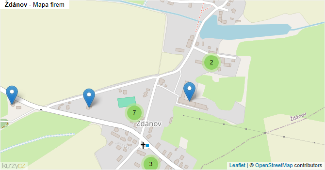 Ždánov - mapa firem