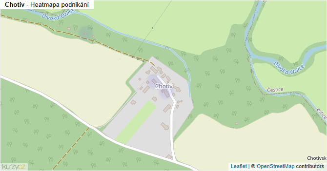 Chotiv - mapa podnikání