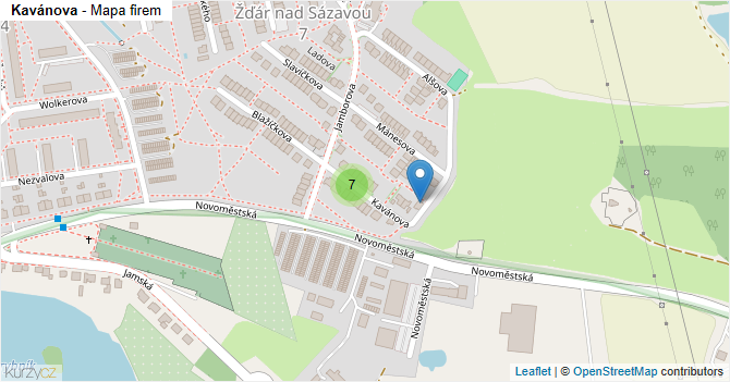 Kavánova - mapa firem