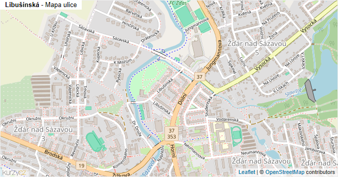 Libušínská - mapa ulice