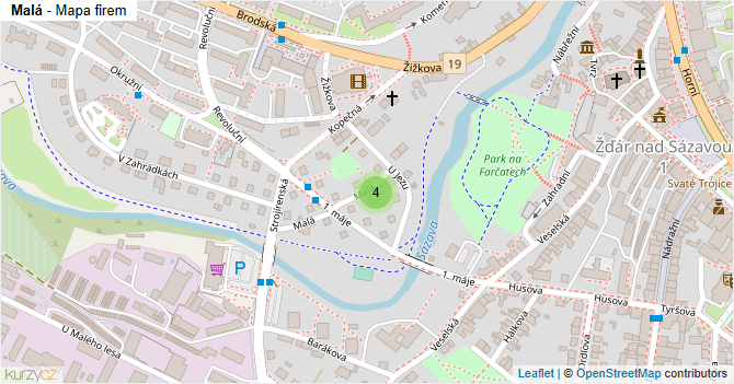 Malá - mapa firem