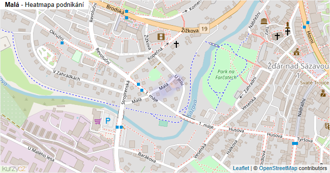 Malá - mapa podnikání