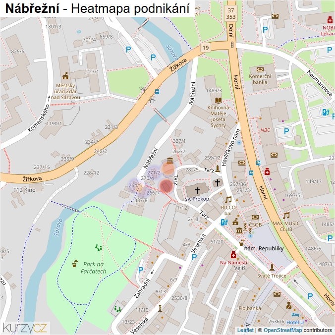 Mapa Nábřežní - Firmy v ulici.