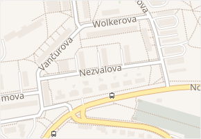 Nezvalova v obci Žďár nad Sázavou - mapa ulice