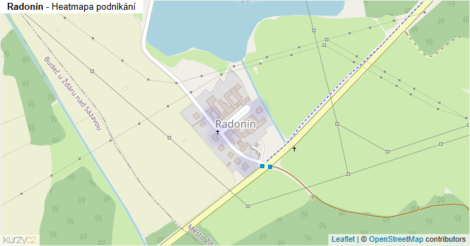 Radonín - mapa podnikání