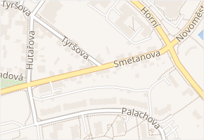 Smetanova v obci Žďár nad Sázavou - mapa ulice