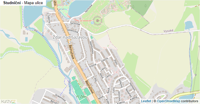 Studniční - mapa ulice