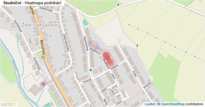 Studniční - mapa podnikání
