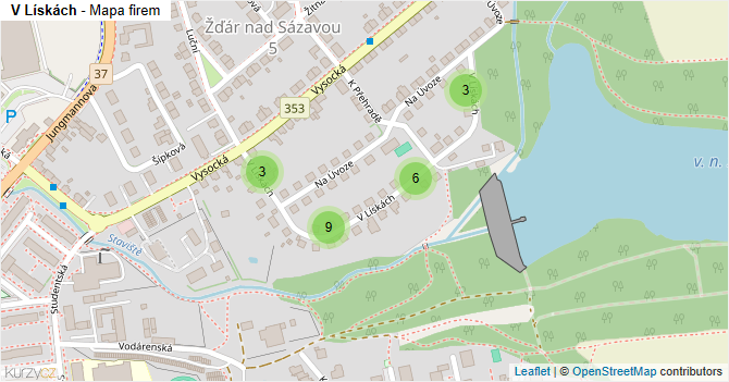 V Lískách - mapa firem