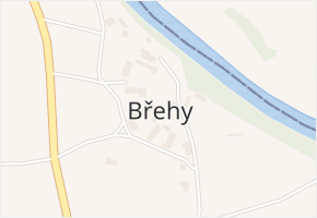 Břehy v obci Žďár - mapa části obce