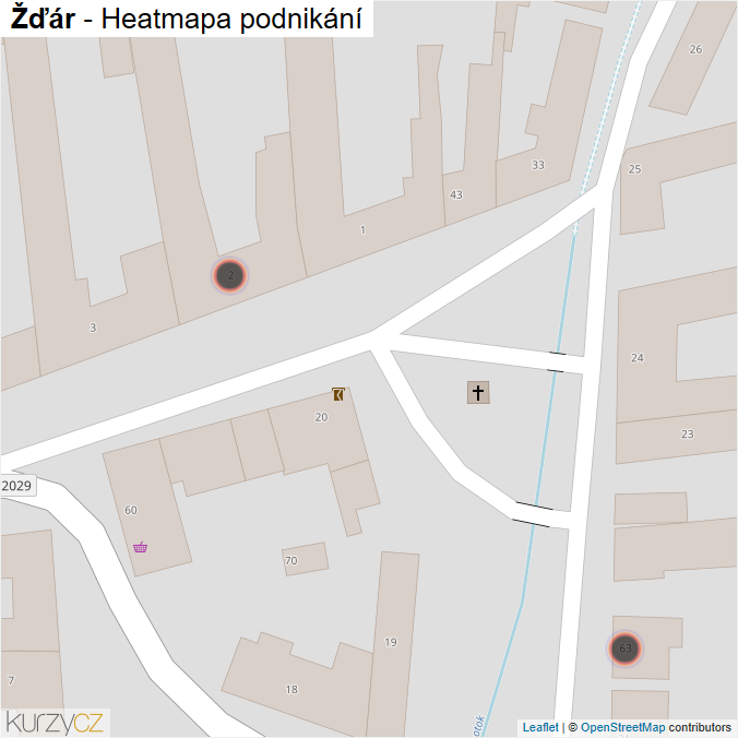 Mapa Žďár - Firmy v obci.