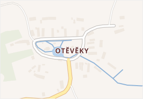 Otěvěky v obci Žďár - mapa části obce