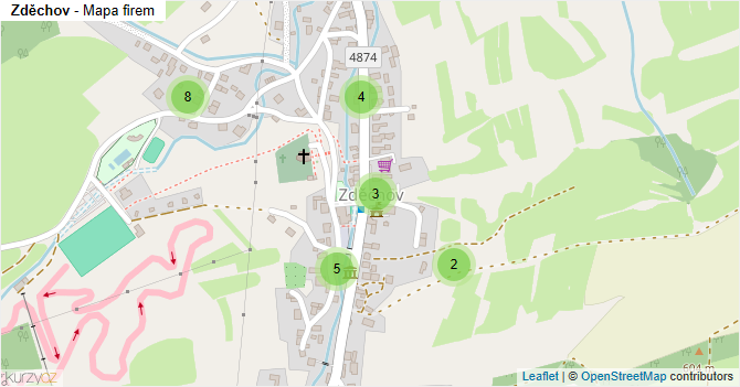 Zděchov - mapa firem