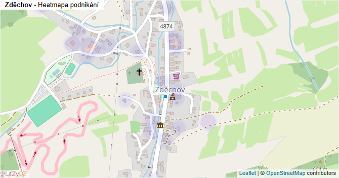Zděchov - mapa podnikání