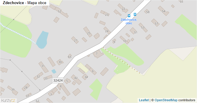 Zdechovice - mapa obce