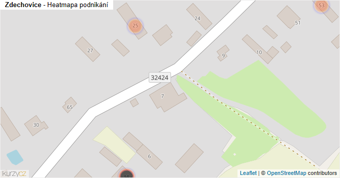 Zdechovice - mapa podnikání