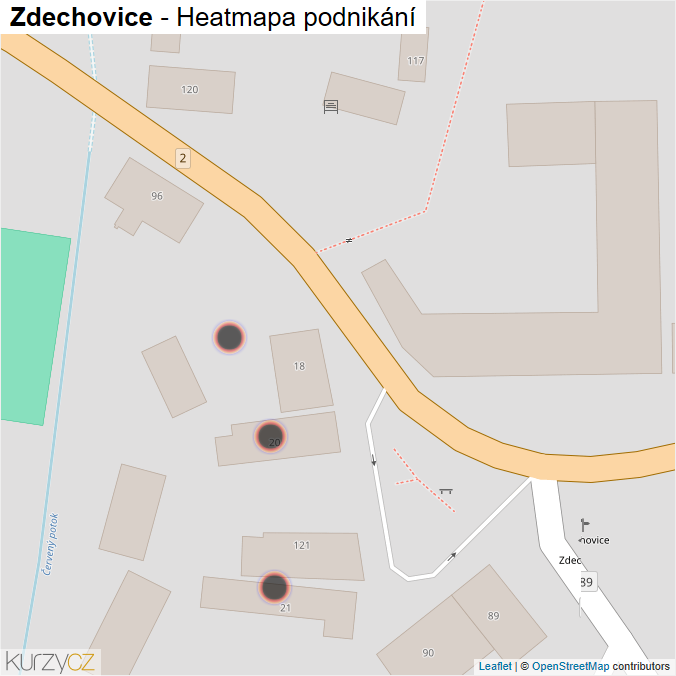 Mapa Zdechovice - Firmy v obci.