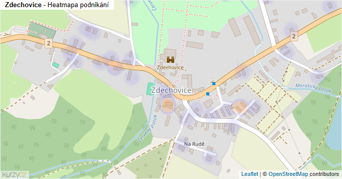 Zdechovice - mapa podnikání