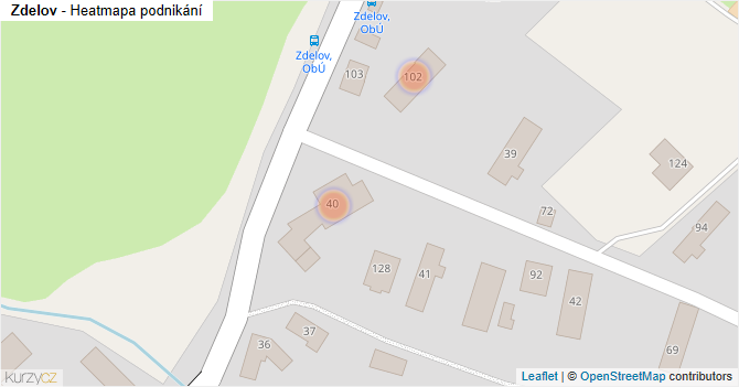 Zdelov - mapa podnikání