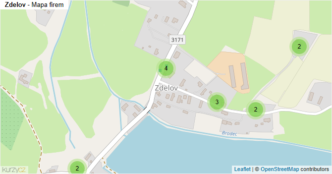 Zdelov - mapa firem
