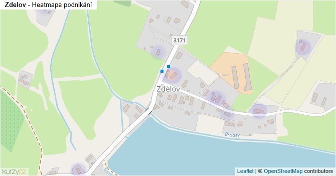 Zdelov - mapa podnikání