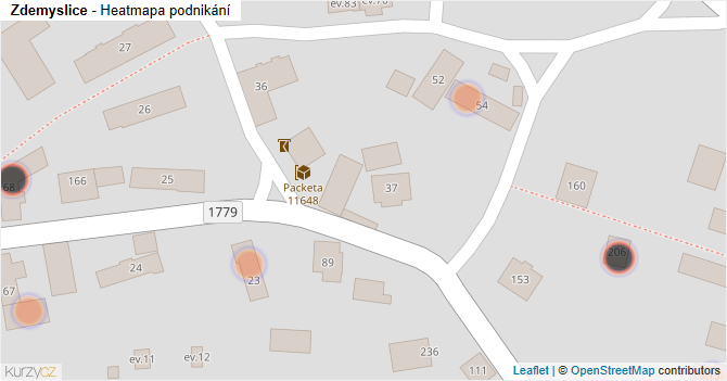 Zdemyslice - mapa podnikání