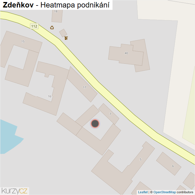 Mapa Zdeňkov - Firmy v obci.