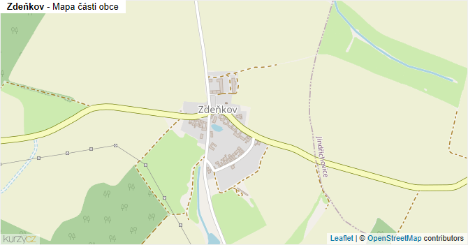 Zdeňkov - mapa části obce