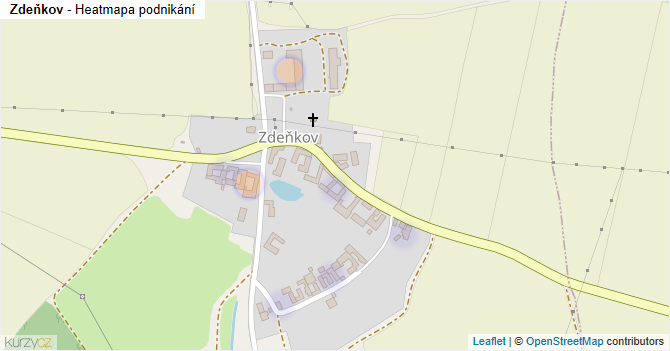 Zdeňkov - mapa podnikání