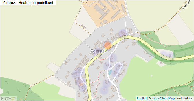 Zderaz - mapa podnikání