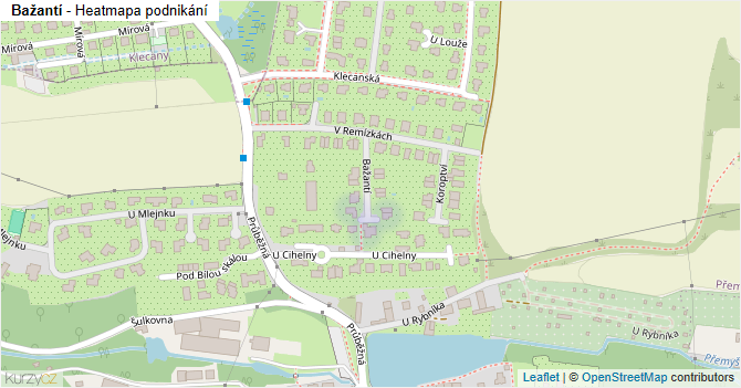 Bažantí - mapa podnikání