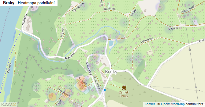 Brnky - mapa podnikání
